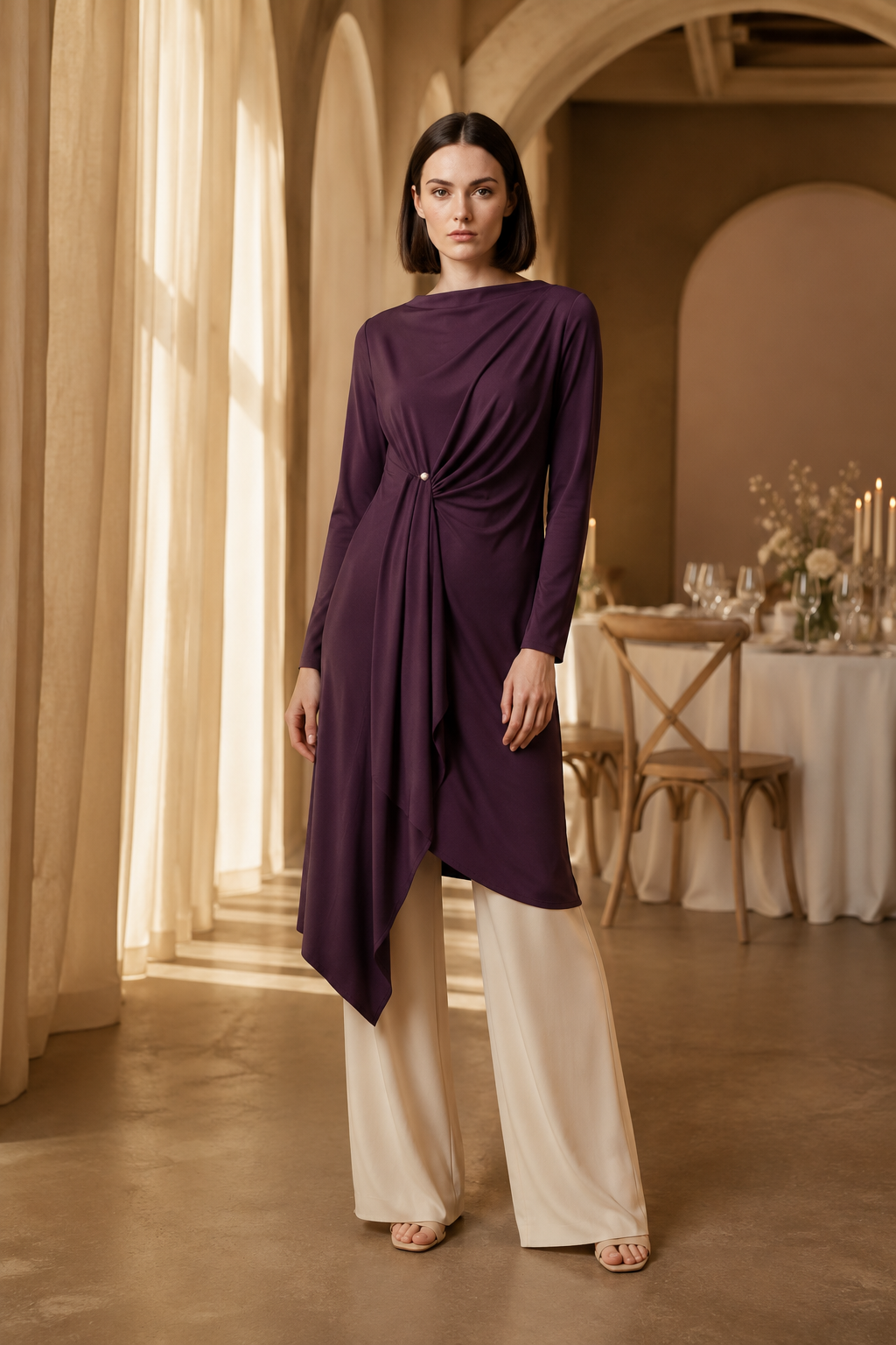 Pearl 38 drape tunic product hero