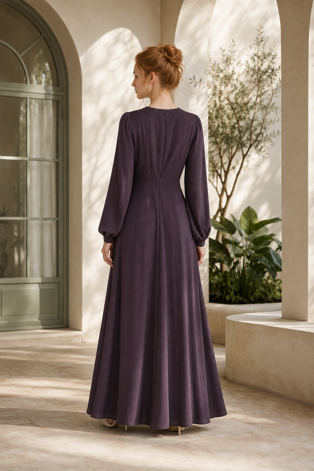 Clive 41 maxi dress back or construction