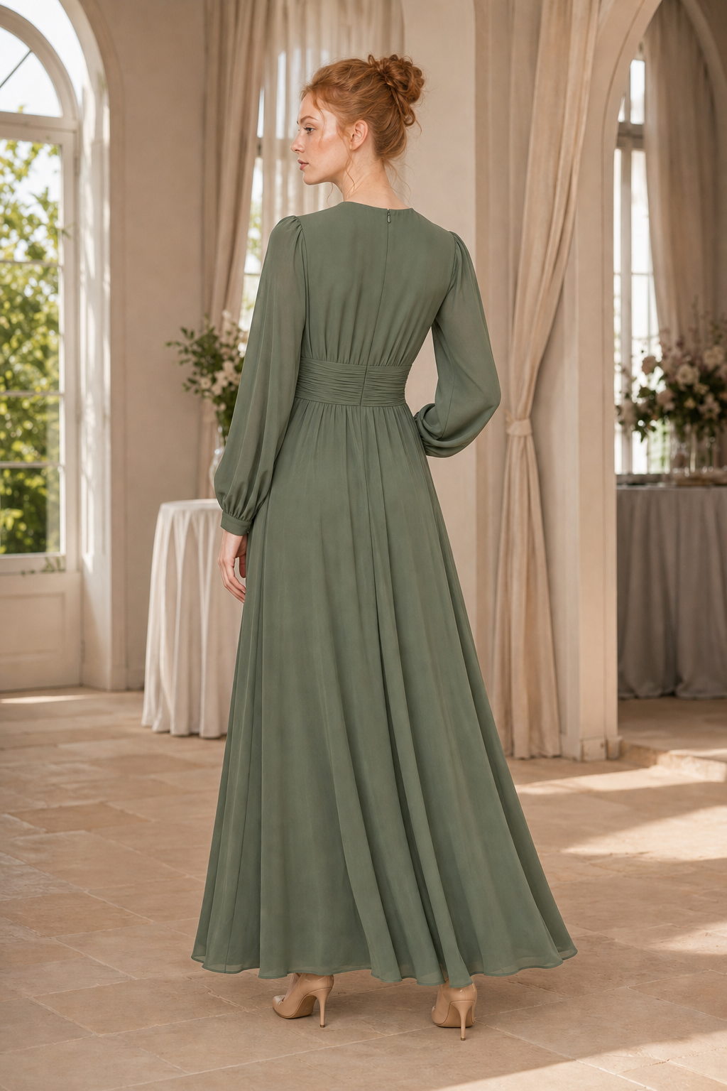 Garden 46 maxi dress back or construction
