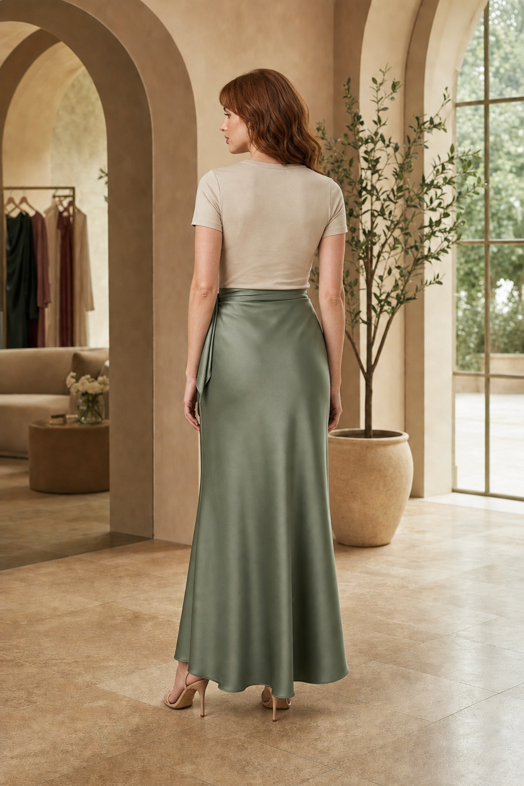 Dawn 49 wrap skirt back or construction