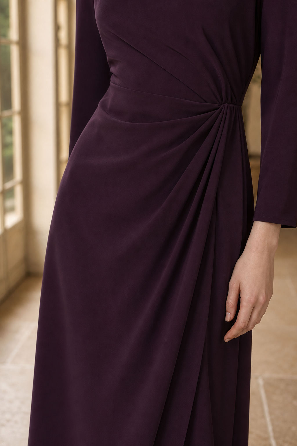 Clive 51 maxi dress fabric detail