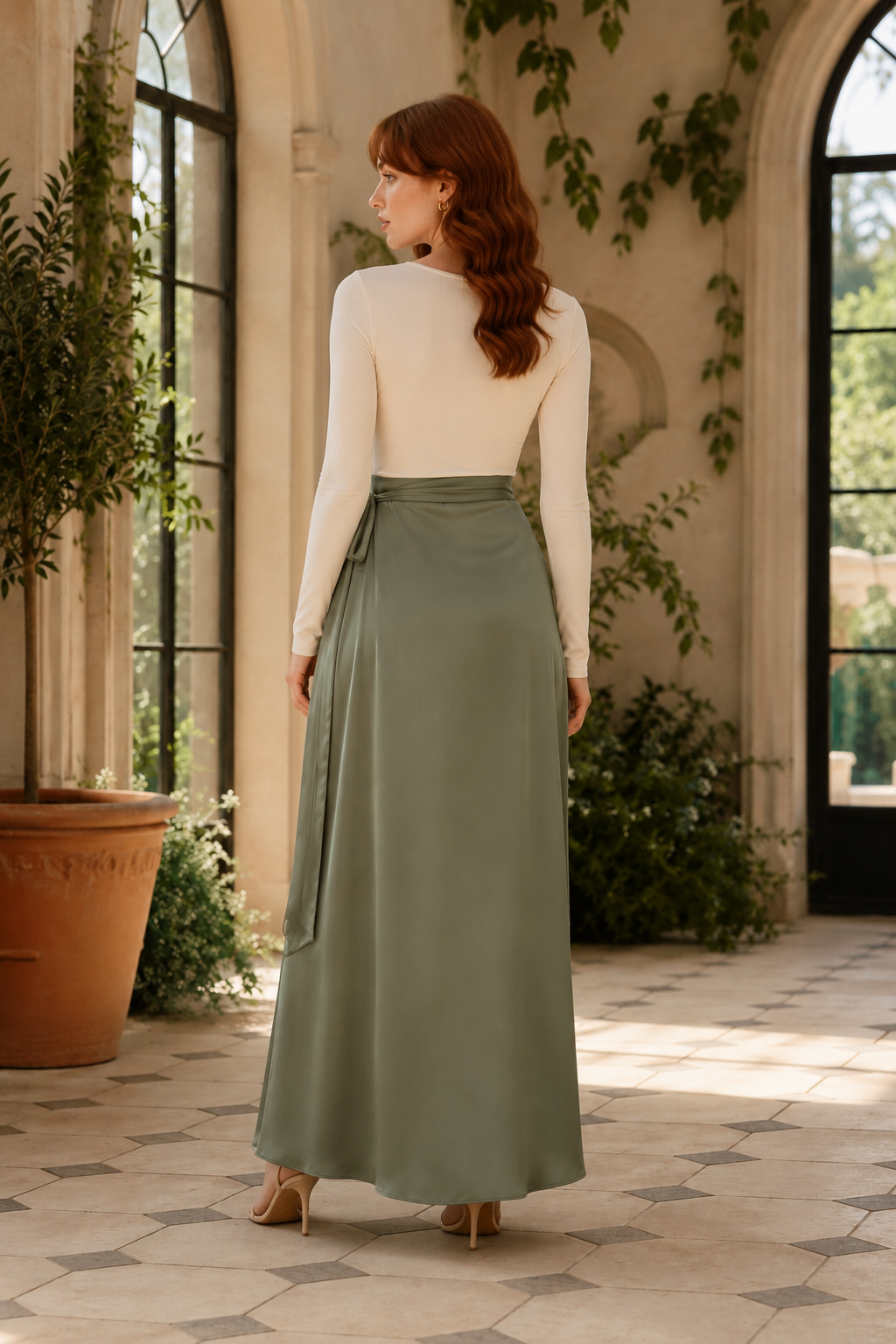 Dawn 69 wrap skirt back or construction