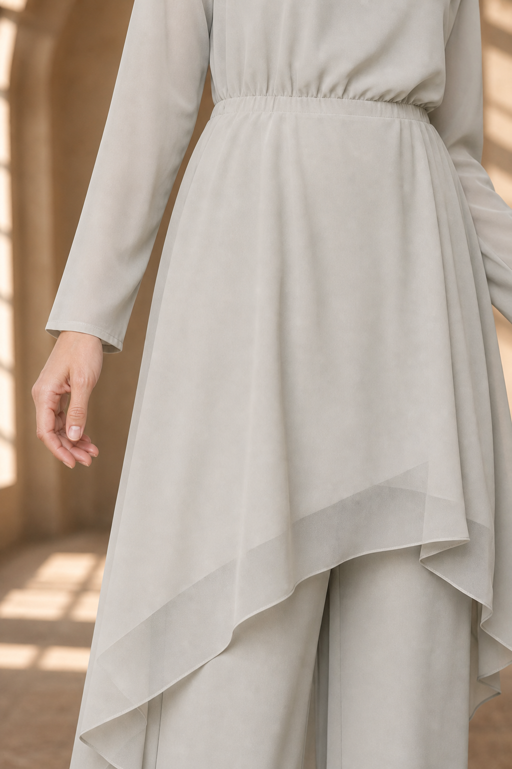 Pearl 72 tunic set fabric detail