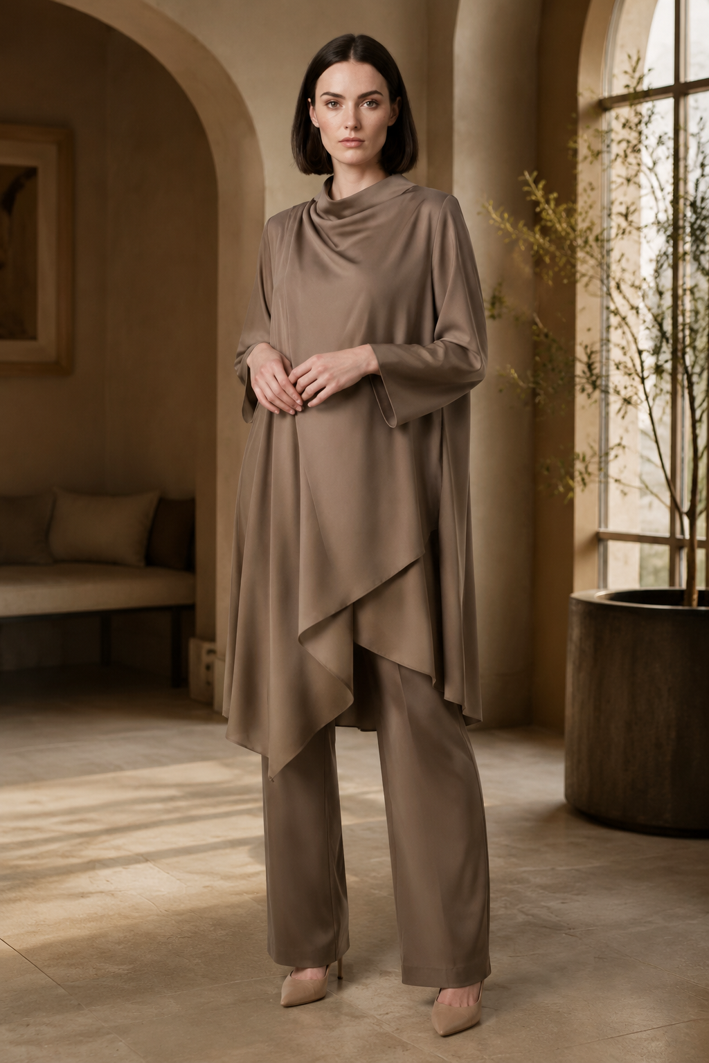 Pearl 78 drape tunic product hero