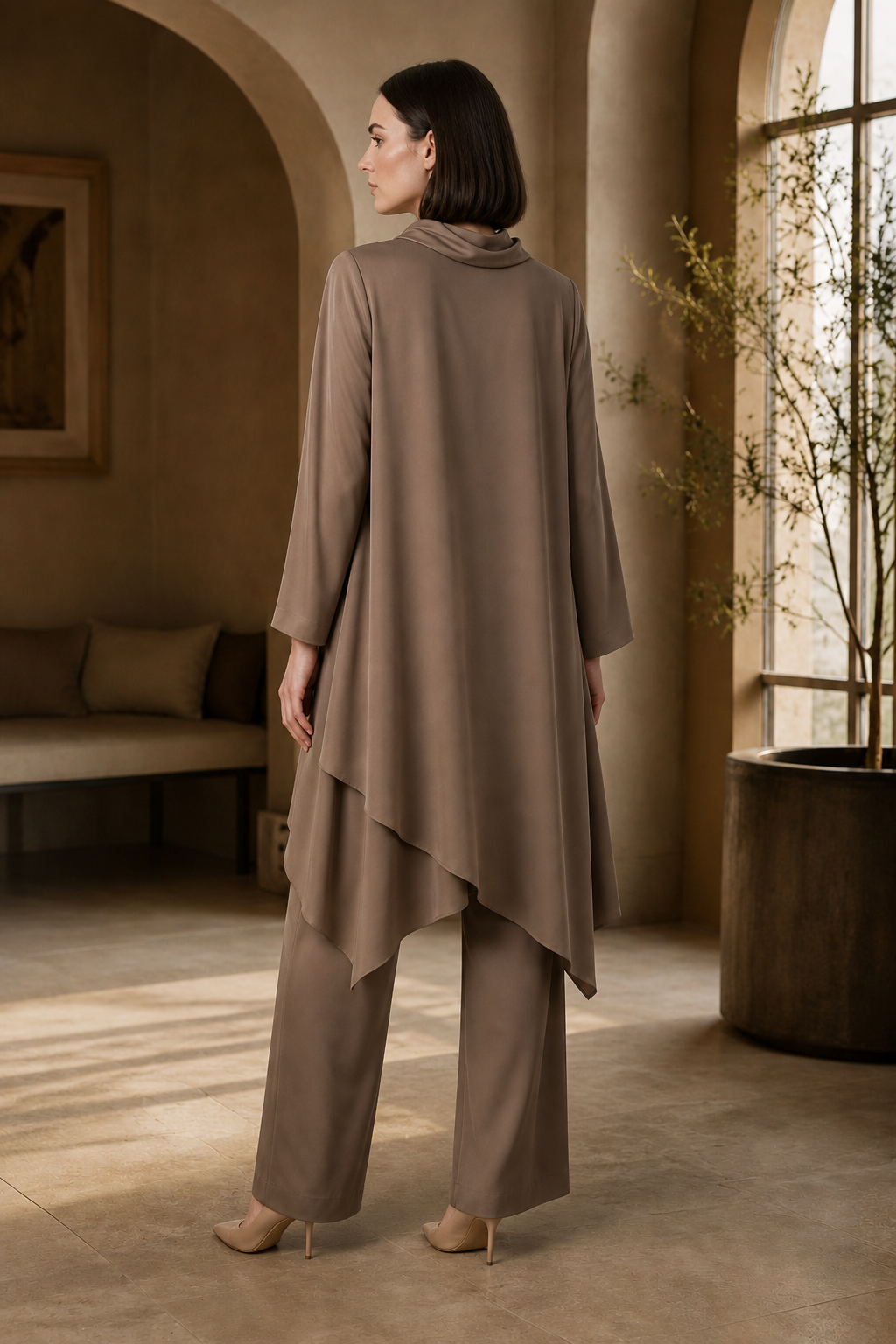Pearl 78 drape tunic back or construction