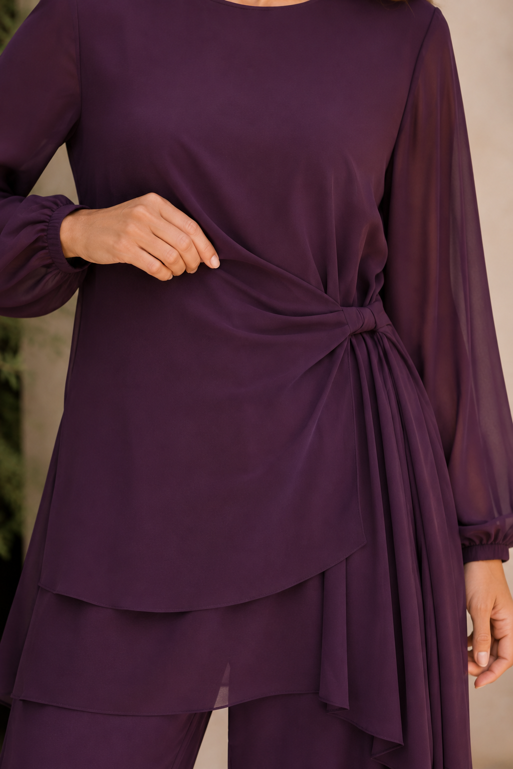Mira 87 tunic set fabric detail